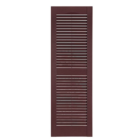 Perfect Shutters 15 Inch x 59 Inch Louver Exterior Vinyl Shutter, PR LVR-15-59-260